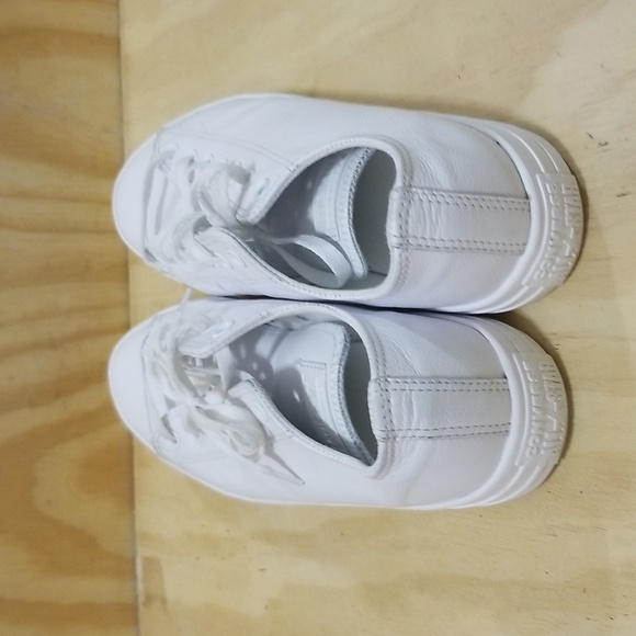 Converse Chuck Taylor All Star Low Ox White Leather Unisex Sneaker Men's sz 12 - Picture 4 of 8